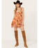 Image #1 - Free People Women's Vernon Mini Dress, Orange, hi-res