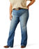 Image #3 - Ariat Women's Elaina Medium Wash High Rise Slim Trouser Stretch Denim Jeans - Plus, Medium Wash, hi-res