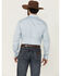 Image #4 - Wrangler Retro Men's Solid Long Sleeve Snap Western Shirt, Light Blue, hi-res