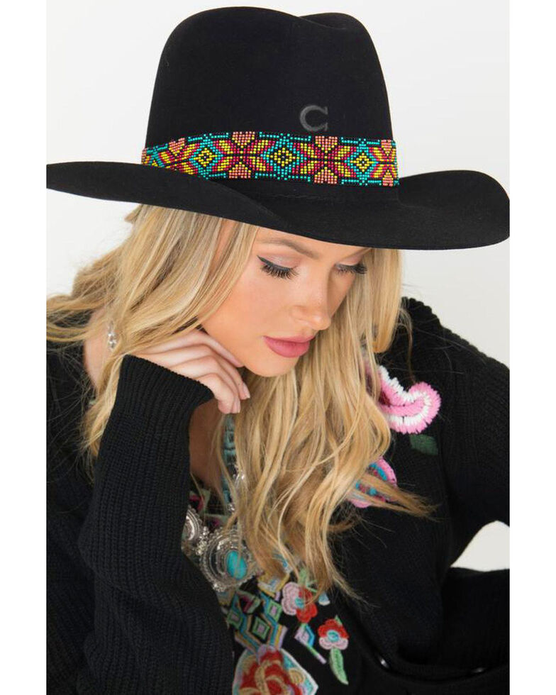 Charlie 1 Horse Women's Gold Digger Concho Western Hat, Black, hi-res