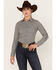 Image #1 - RANK 45® Women's Plaid Print Long Sleeve Embroidery Western Riding Snap Shirt, , hi-res