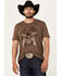 Image #1 - Cody James Men's Stay Free Short Sleeve Graphic T-Shirt, Dark Brown, hi-res