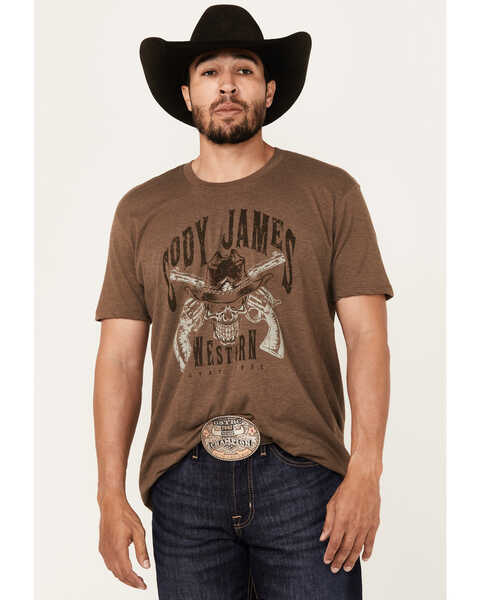 Image #1 - Cody James Men's Stay Free Short Sleeve Graphic T-Shirt , Dark Brown, hi-res