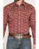 Image #3 - Panhandle Slim Men's Southwestern Print Long Sleeve Snap Stretch Western Shirt, Red, hi-res