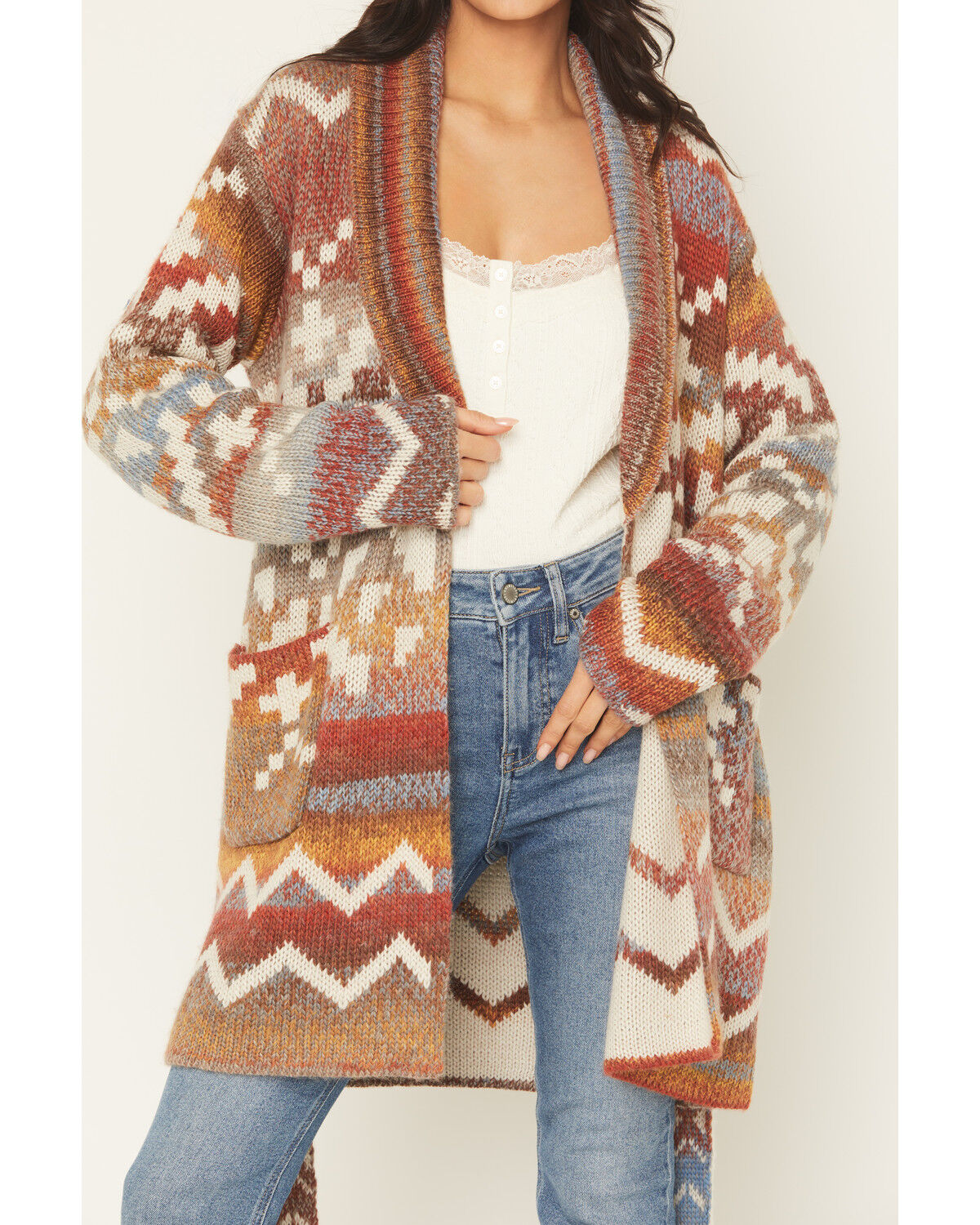 Image #3 - Idyllwind Women's Sugartree Cardigan, Cherry, hi-res
