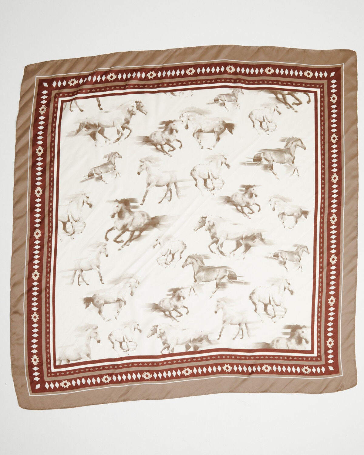 Image #2 - Shyanne Women's Running Horses Wild Rag, Tan, hi-res