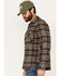 Brixton Men's Bowery Plaid Print Long Sleeve Button-Down Flannel Shirt, Black, hi-res