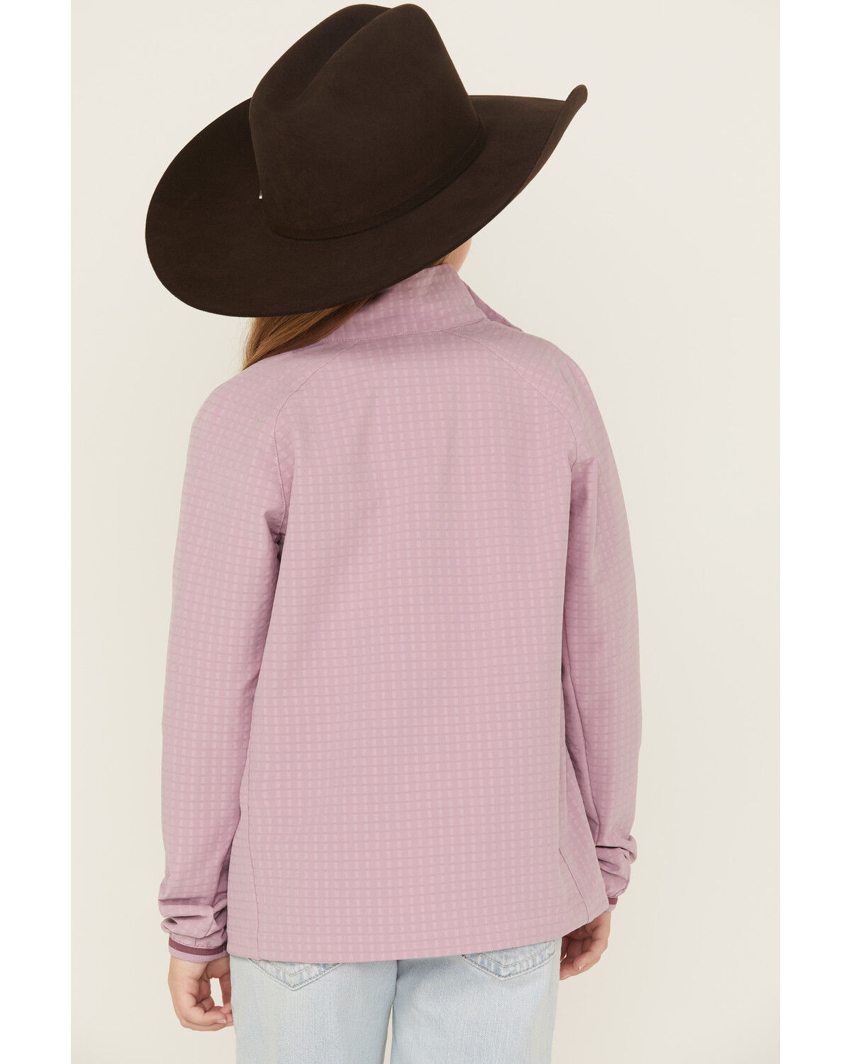 Image #4 - Ariat Girls' Solid Softshell Jacket, Lavender, hi-res