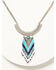 Image #1 - Idyllwind Women's Silver Beaded Leon Statement Necklace , Silver, hi-res