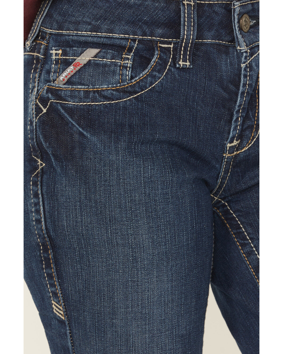 Image #3 - Ariat Women's FR Bootcut Stretch Work Jeans, Denim, hi-res