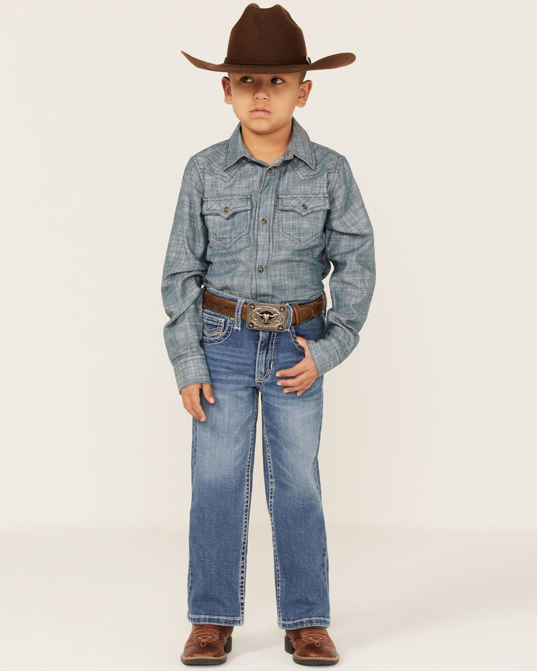 Cody James Boys' Silverton Relaxed Bootcut Jeans, Light Wash, hi-res