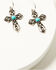 Image #3 - Shyanne Women's Stone Chip Cross Necklace and Earing Jewelry Set - 2 Piece, Turquoise, hi-res