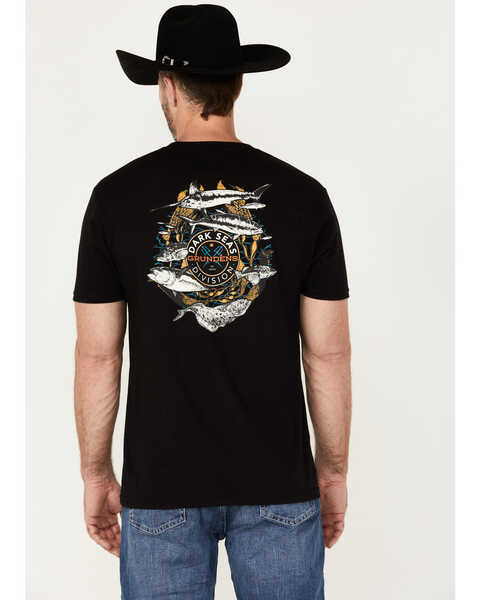 Dark Seas Men's Grundens Short Sleeve Graphic T-Shirt, Black, hi-res