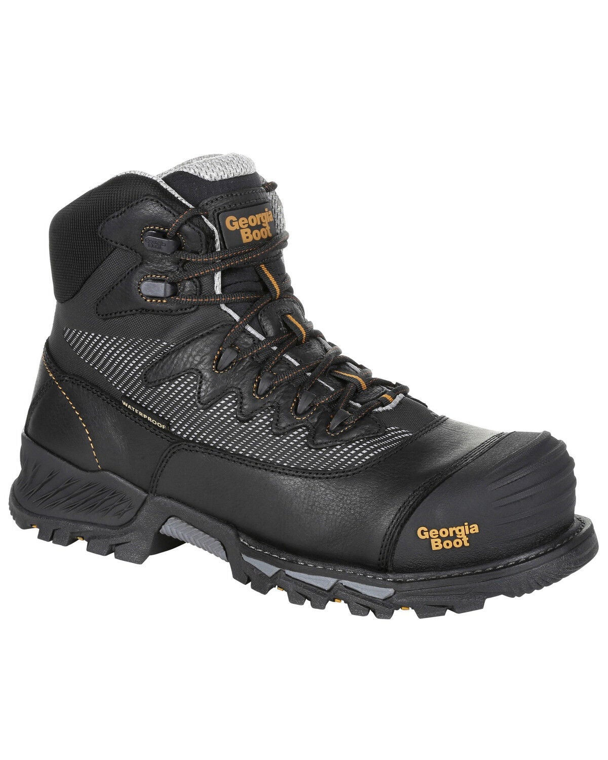 Georgia Boot Men's Rumbler Waterproof Hiker Boots - Composite Toe, Brown, hi-res