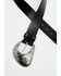 Image #2 - Shyanne Women's Asymmetric Buckle Leather Belt, Black, hi-res