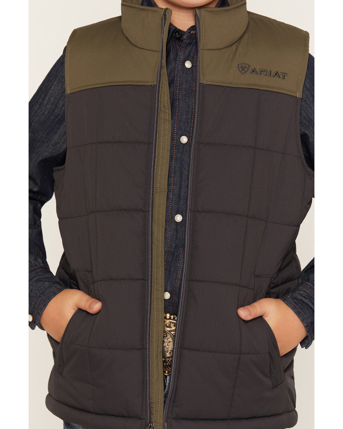 Image #3 - Ariat Boys' Crius Insulated Vest, Multi, hi-res