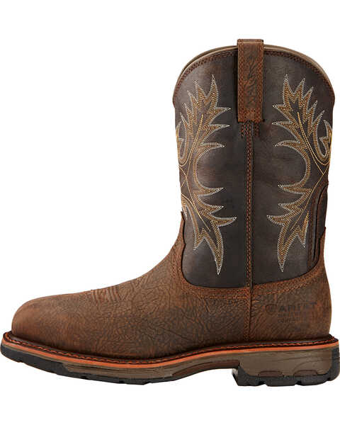 Ariat Men's Workhog H2O Western Boots - Composite Toe, Brown, hi-res