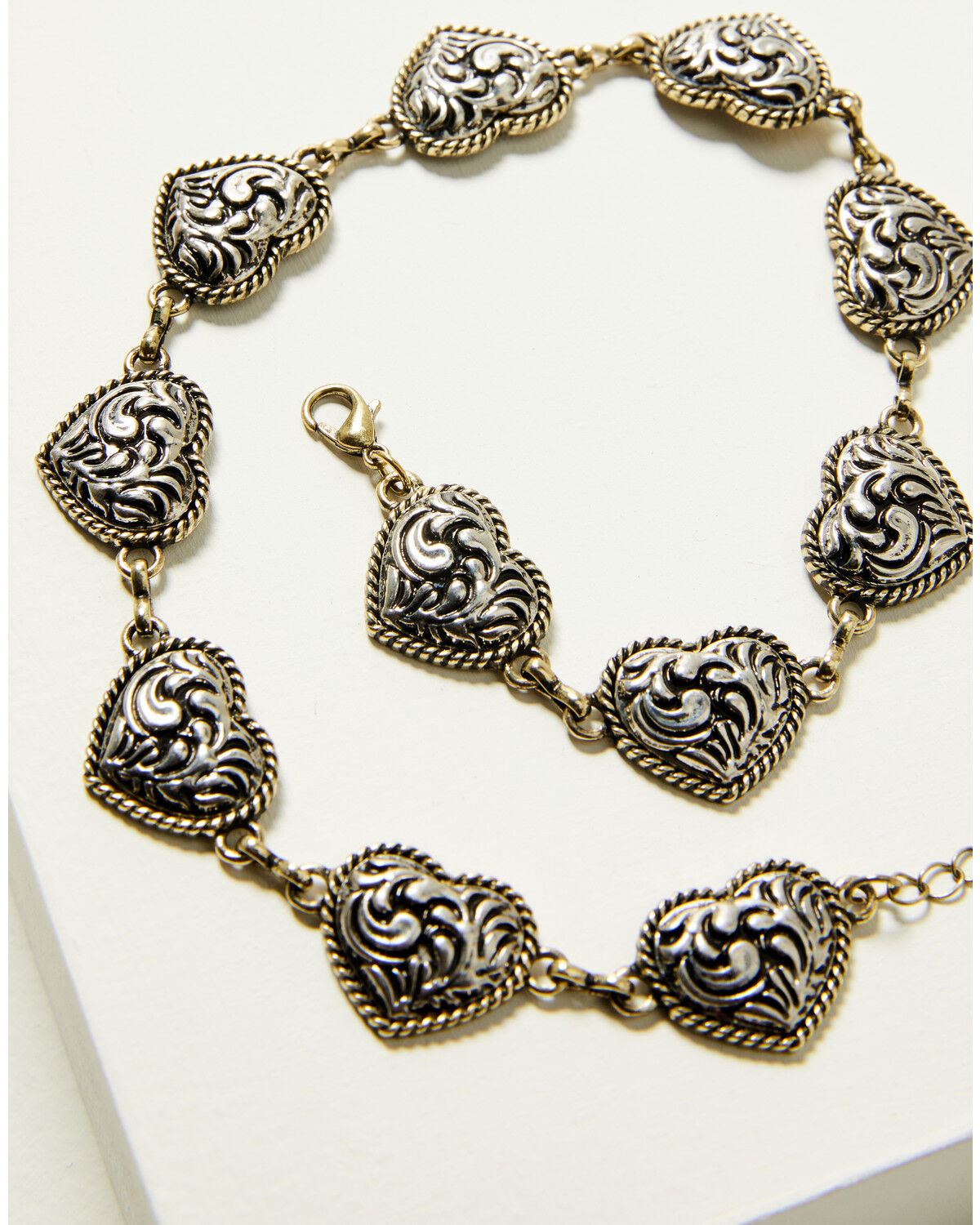 Image #3 - Shyanne Women's Heart Chain Boot Bracelet, Silver, hi-res
