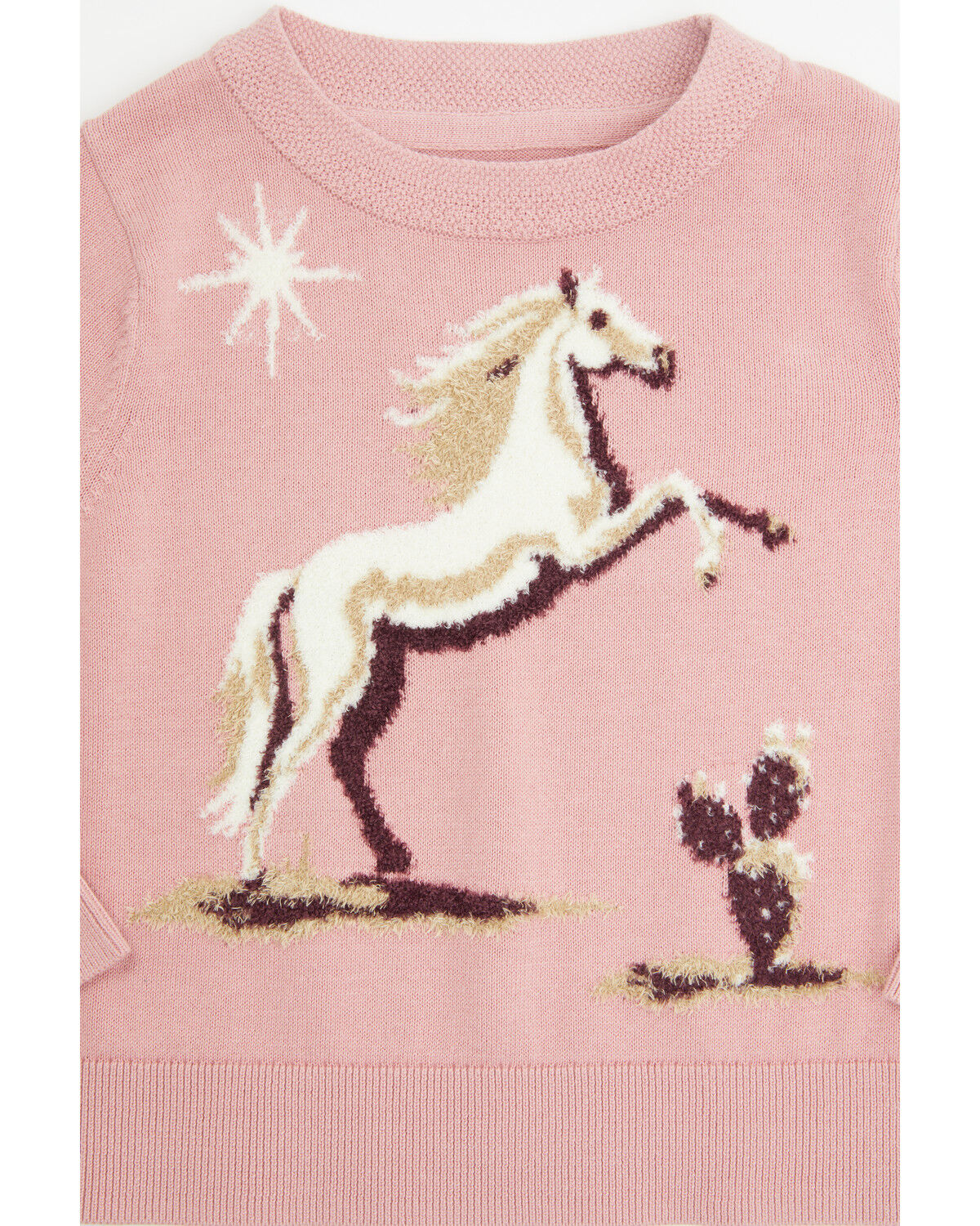 Image #2 - Shyanne Toddler Girls' Horse Pullover Knit Sweater, Mauve, hi-res