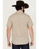 Image #4 - Moonshine Spirit Men's Spurs Floral Striped Short Sleeve Snap Western Shirt , Cream, hi-res