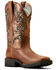 Image #1 - Ariat Women's Unbrindled Rancher VentTEK Performance Western Boots - Broad Square Toe, Brown, hi-res