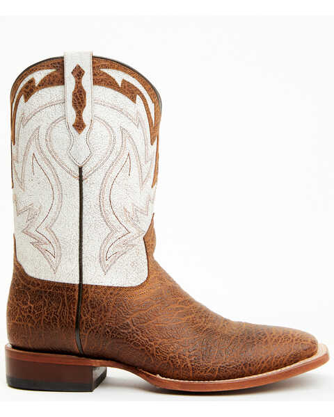 Image #2 - Cody James Men's Ozark Western Boots - Broad Square Toe, Off White, hi-res