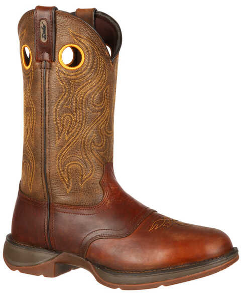 Durango Rebel Men's Saddle Western Boots - Round Toe, Brown, hi-res