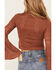 Image #4 - Shyanne Women's Crochet Lace Bell Sleeve Sweater , Brown, hi-res