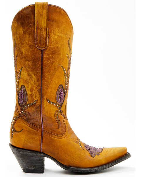 Image #2 - Old Gringo Women's Delany Western Boots - Snip Toe, Yellow, hi-res