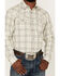 Image #4 - Blue Ranchwear Men's Yarn-Dye Plaid Print Long Sleeve Snap Western Shirt , Tan, hi-res