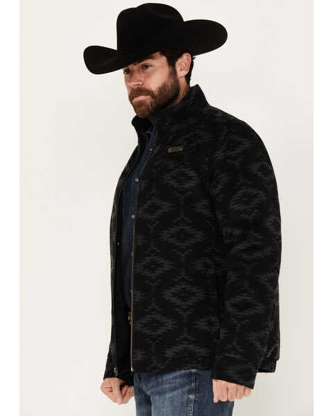 Image #2 - Cinch Men's Wool Insulated Southwestern Print Concealed Carry Jacket, Black, hi-res