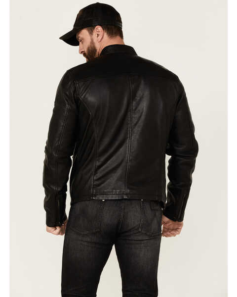 Mauritius Leather Men's Jon Lamb Moto Jacket