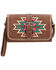 Montana West Women's Brown Southwest Print Crossbody Clutch, Brown, hi-res