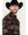 Image #2 - RANK 45® Men's Pablo Southwestern Long Sleeve Button-Down Stretch Western Shirt, Black, hi-res