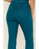 Image #4 - Idyllwind Women's Mid Rise Split Flare Denim Jeans, Deep Teal, hi-res