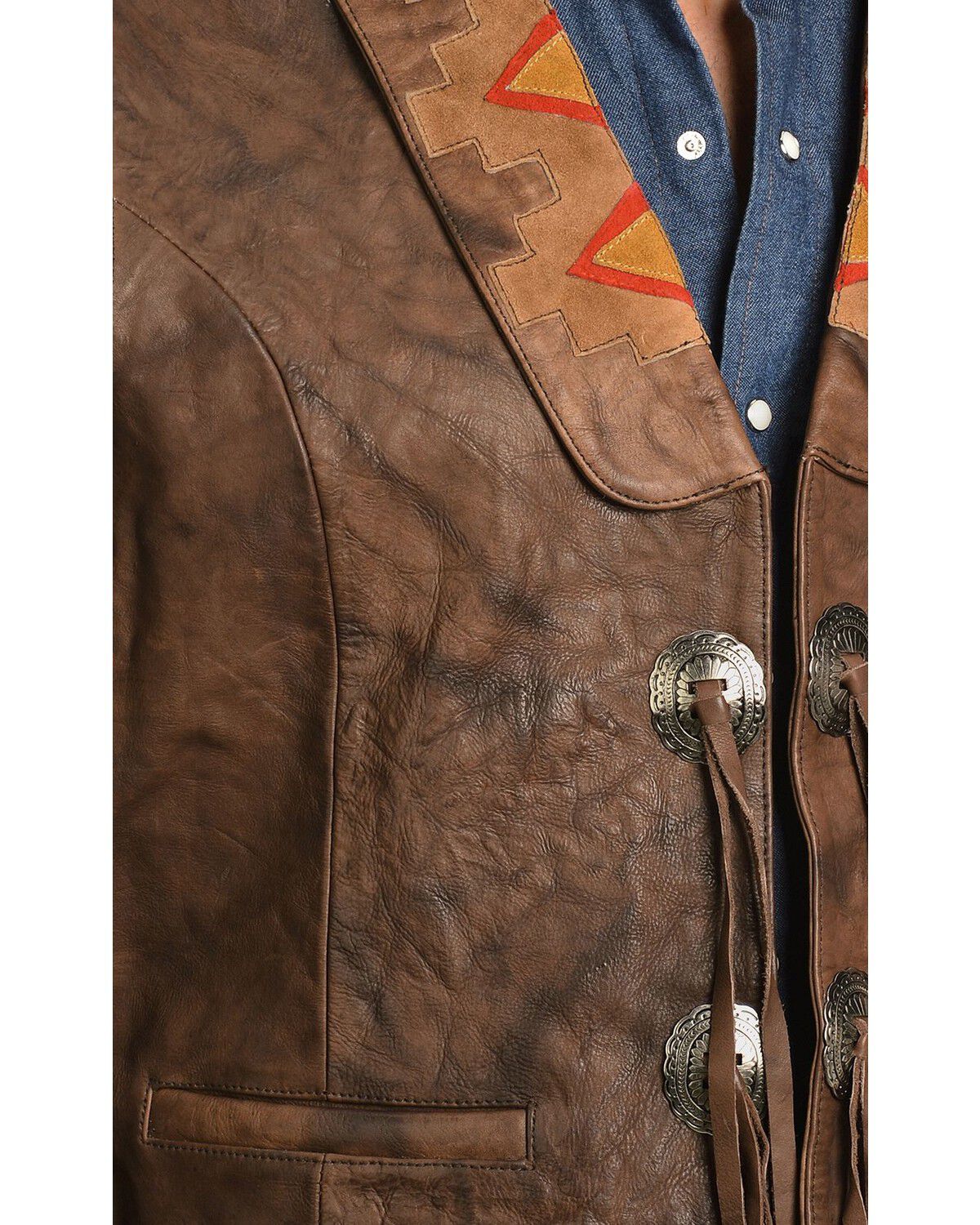 Image #2 - Kobler Circle of Life Leather Vest, , hi-res