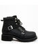 Image #2 - Ad Tec Women's 6" Lace Zipper Biker Boots - Soft Toe, Black, hi-res