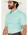 Image #2 - Gibson Trading Co Men's White Water Solid Short Sleeve Snap Stretch Western Shirt - Tall, Mint, hi-res