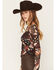 Image #2 - Wild Moss Women's Butterfly Long Sleeve Mesh Top, Brown, hi-res