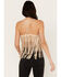 Image #4 - Shyanne Women's Cropped Fringe Tank Top, Taupe, hi-res
