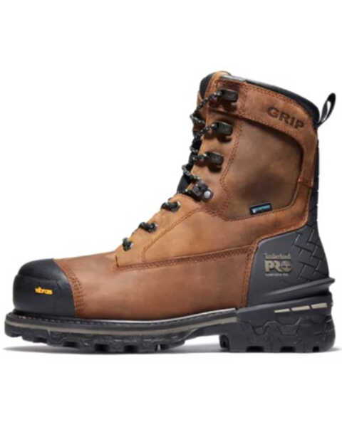 Image #3 - Timberland Men's Boondock Waterproof Work Boots - Composite Toe, Distressed Brown, hi-res