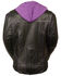 Image #3 - Milwaukee Leather Women's 3/4 Leather Jacket With Reflective Tribal Detail - 3X, Black/purple, hi-res