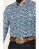 Image #3 - Roper Men's Amarillo Paisley Print Long Sleeve Western Snap Shirt, Blue, hi-res