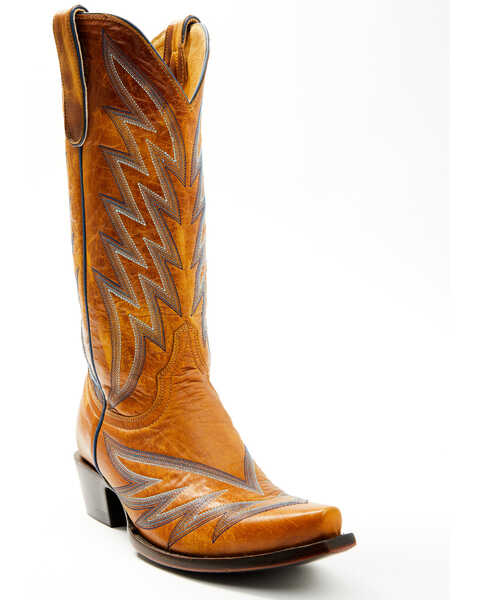 Image #1 - Old Gringo Women's Uma Stitched Western Boots - Snip Toe, Tan, hi-res