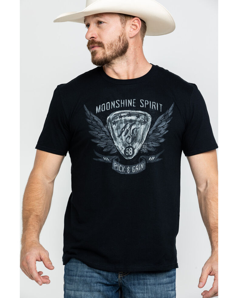 Moonshine Spirit Men's Pick & Grin Graphic T-Shirt , Black, hi-res