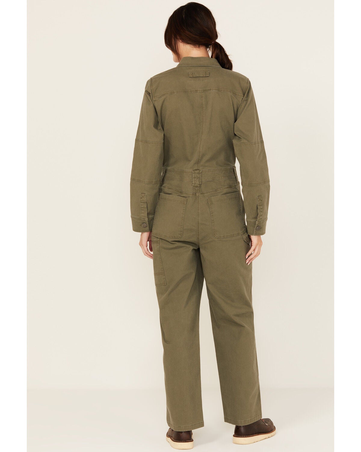 Image #4 - Lucky Brand Workwear Women's Twill Coveralls, Olive, hi-res