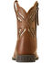 Image #3 - Ariat Toddler Girls' Round Up Bliss Western Boots - Broad Square Toe , Brown, hi-res