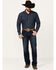 Image #1 - Cinch Men's Ian Dark Rinse Slim Bootcut Performance Stretch Denim Jeans, Indigo, hi-res