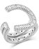 Image #1 - Montana Silversmiths Women's Silver In Step Crystal Open Ring, Silver, hi-res