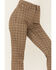 Image #2 - Cleo + Wolf Women's High Rise Plaid Print Flare Jeans, Brown, hi-res